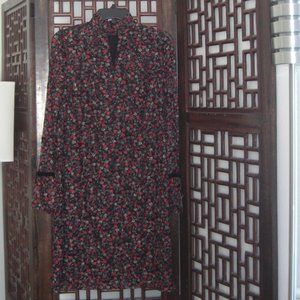 LIBBY EDELMAN LACE FLORAL SHIFT DRESS W/ SLEEVES